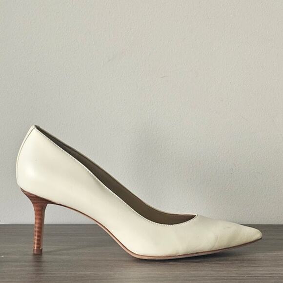Lauren Ralph Lauren Women's  Lanette Leather Pumps Size 9.5 Cream NEW - Picture 4 of 8